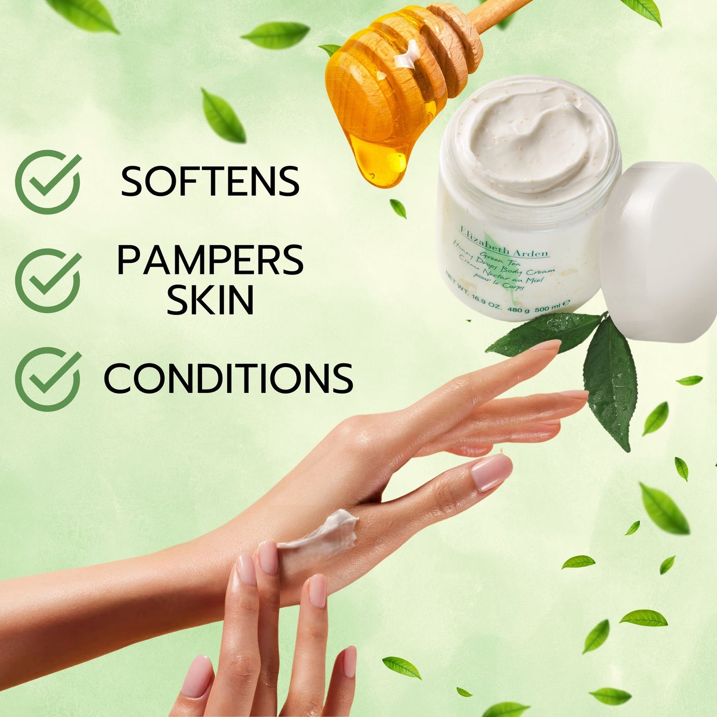 Elizabeth Arden Green Tea Honey Drops Body Lotion Cream, 16.9 Oz