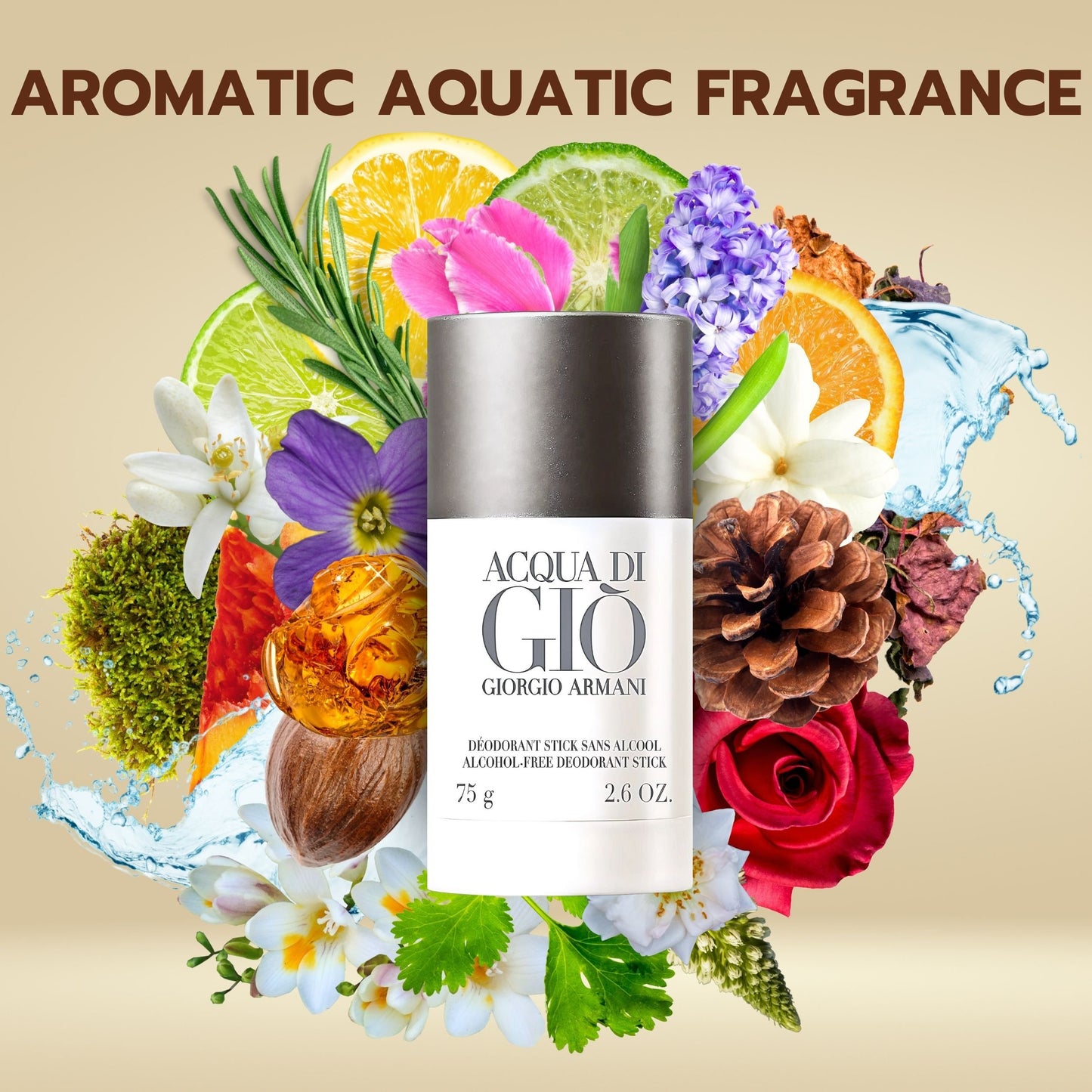 Giorgio Armani Acqua Di Gio For Men Deodorant, Alcohol Free TEJ
