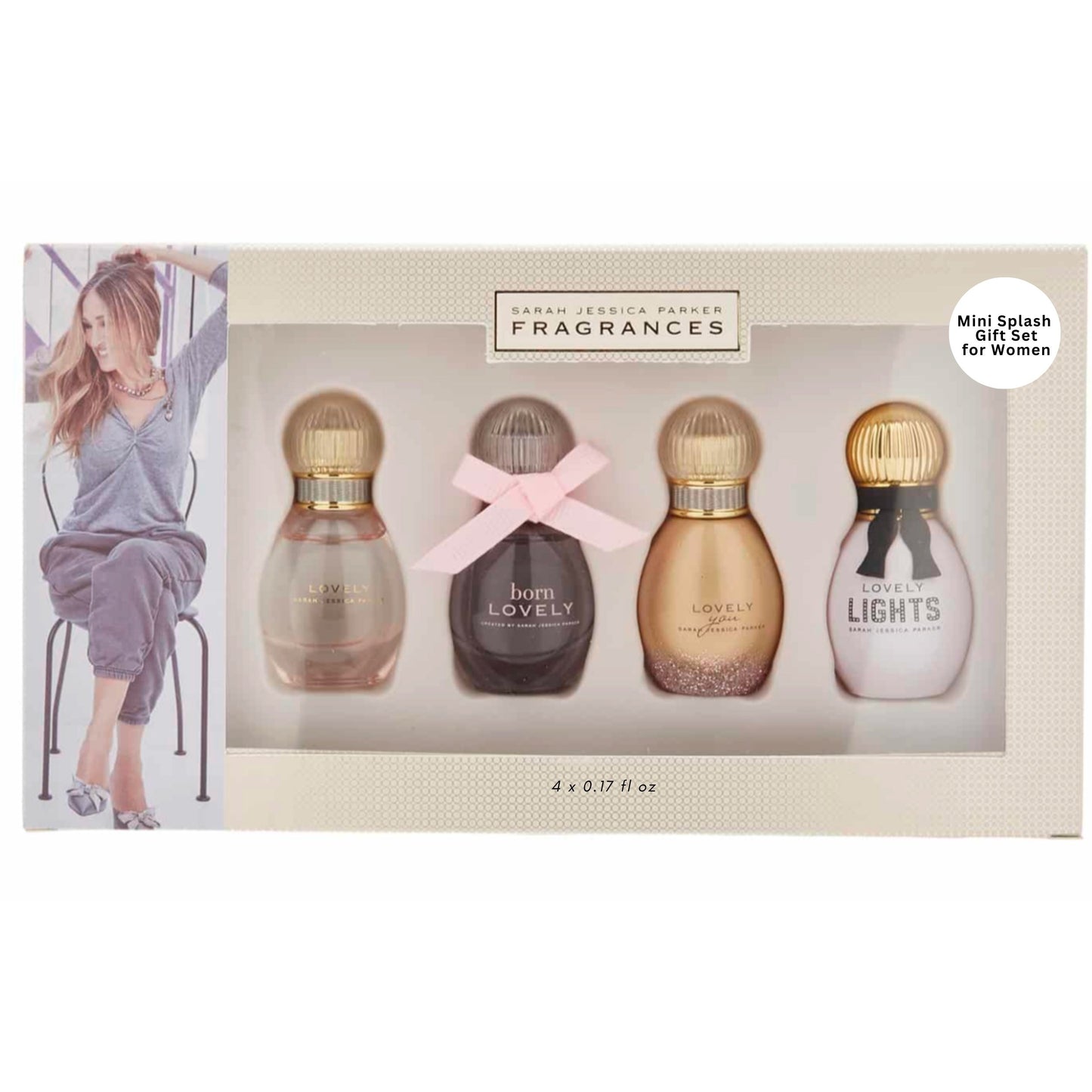Sarah Jessica Parker Lovely Perfume Gift Set – 4 Piece Mini EDP Splash Collection