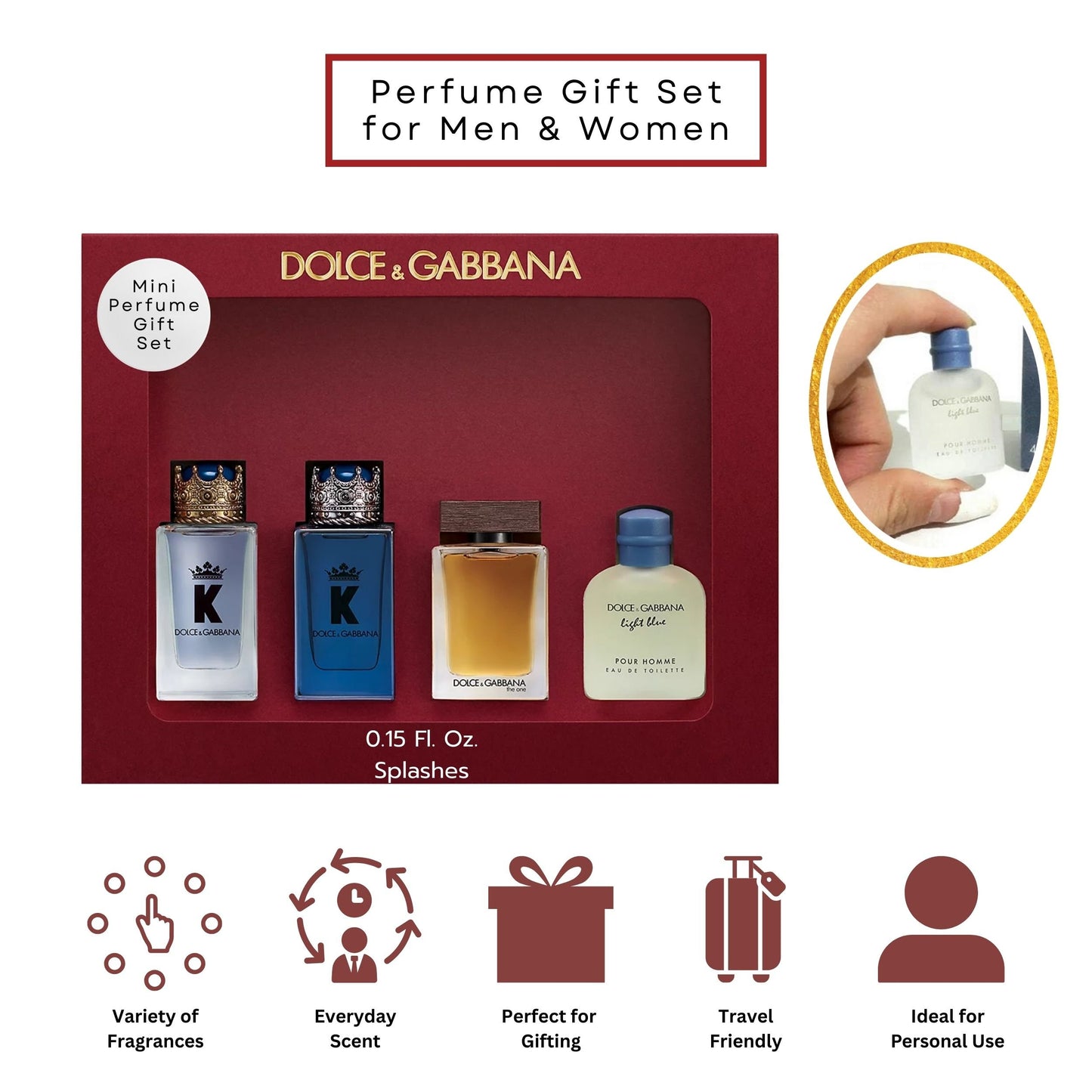 Dolce & Gabbana Mini Fragrance Discovery Set for Men – 4 Piece Collection