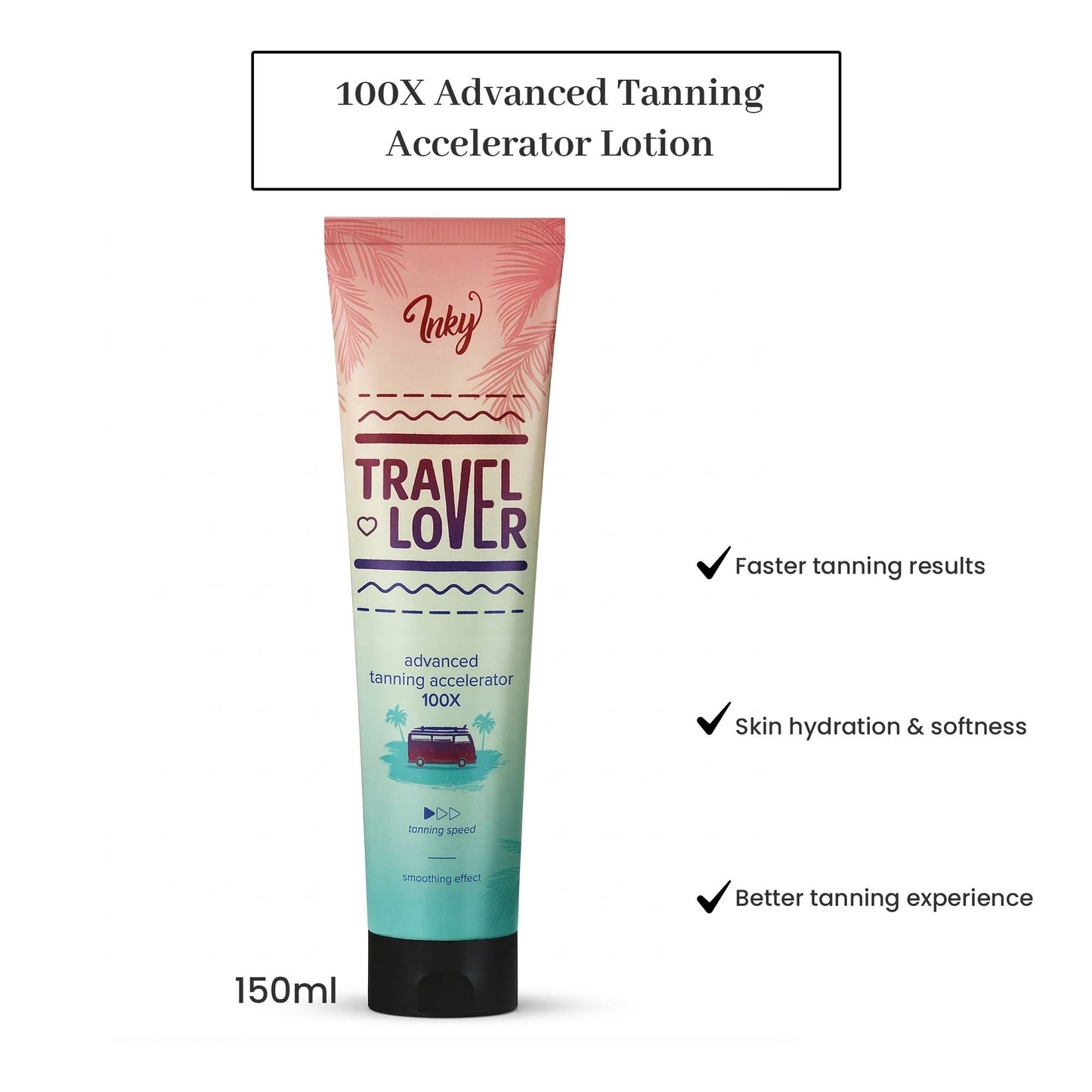 Advanced Tanning 100X Accelerator Lotion - Fast Tan & Hydrating by Inky