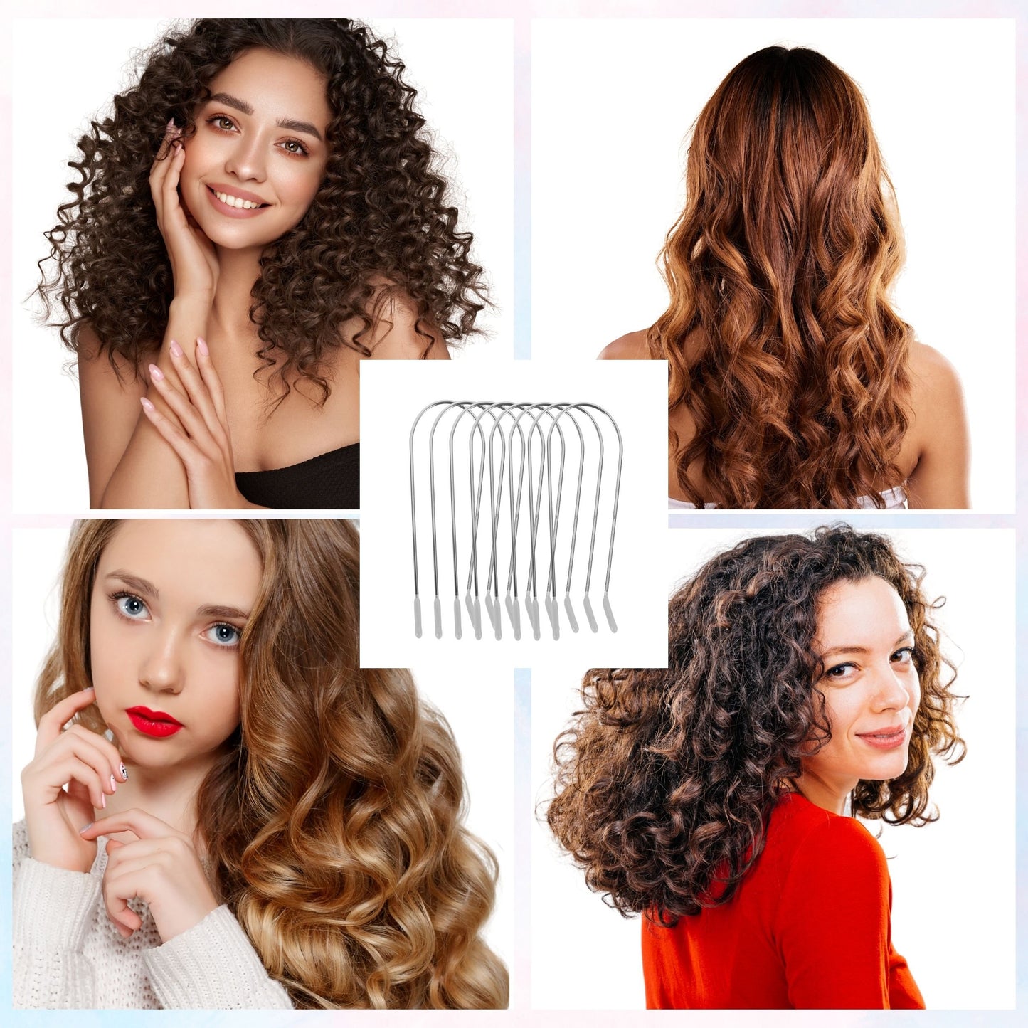 Sta-Rite Hot Roller Clips – Small Size (8 Count) Hair Clips for Electric Rollers & Curlers