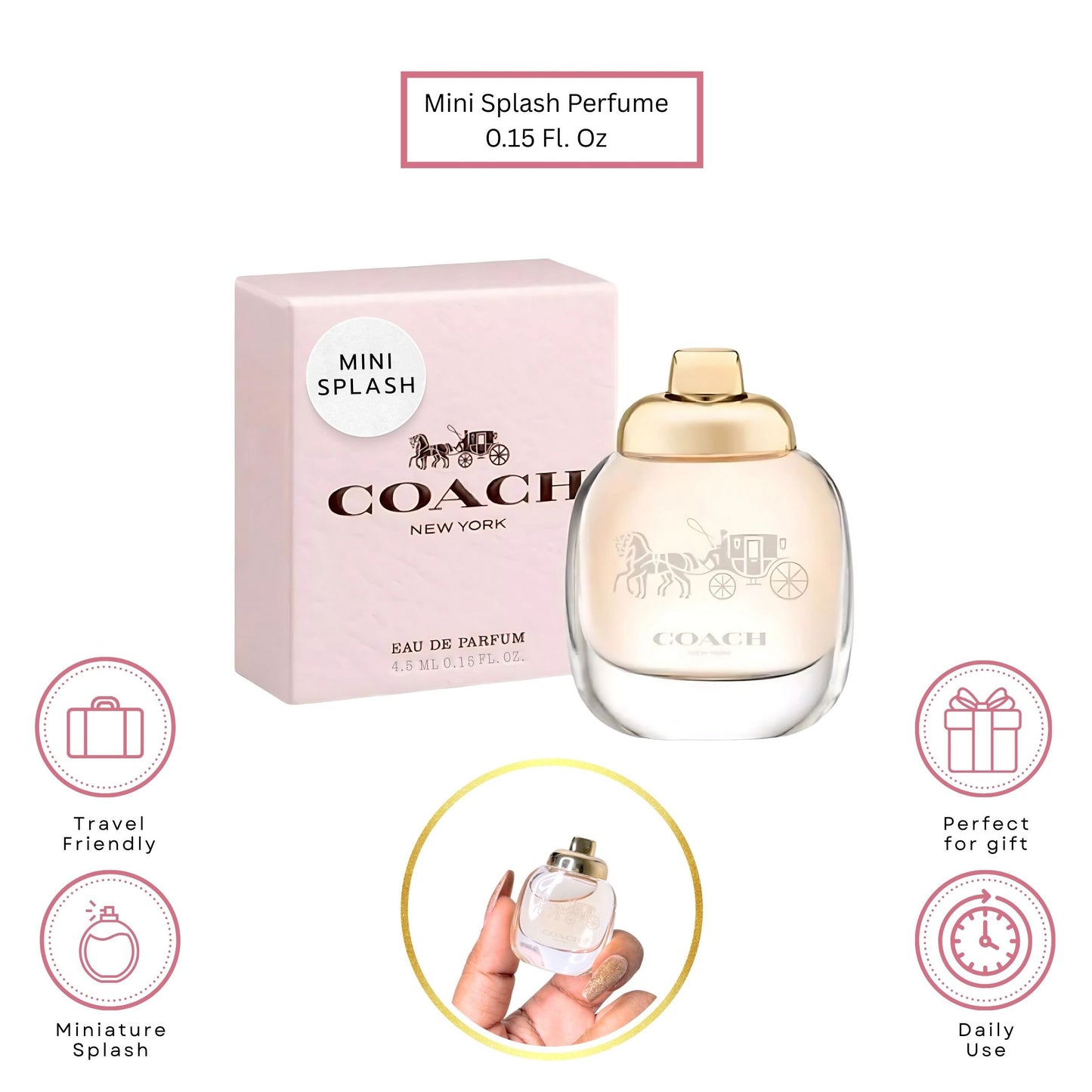 Coach New York Eau de Parfum for Women – Mini Splash (0.15 oz)