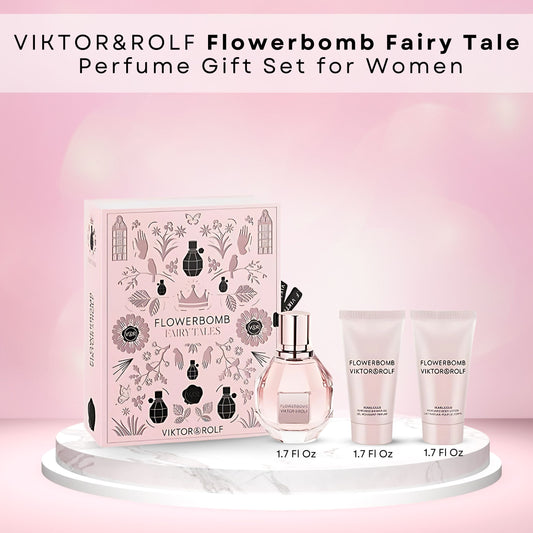 Viktor & Rolf Flowerbomb Perfume Gift Set for Women – 3 Piece Set (1.7 oz Each)
