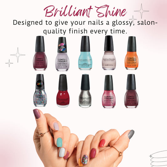 Sinful Colors Nail Polish Gift Set – 10 Piece Random Color Collection