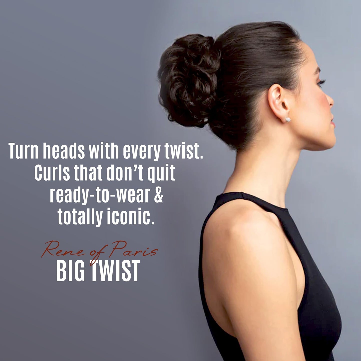 Rene of Paris Straight Ponytail Extension – Medium Brown Synthetic Clip-In Hair Piece