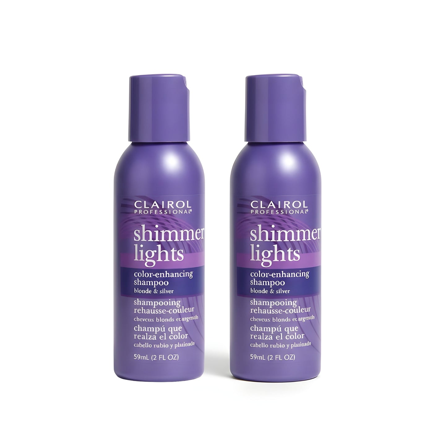 Clairol Purple Toning Shampoo for Blonde & Gray Hair – 2 oz (2 Pack)