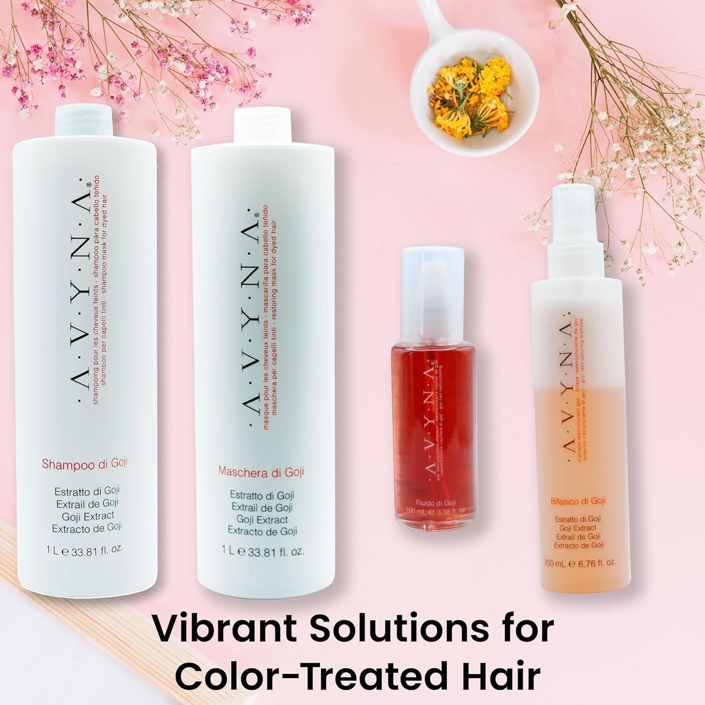 Avyna Shampoo for Color Treated Hair with Goji Extract 33.8 Fl Oz