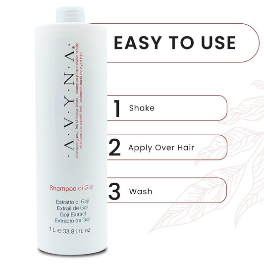 Avyna Shampoo for Color Treated Hair with Goji Extract 33.8 Fl Oz