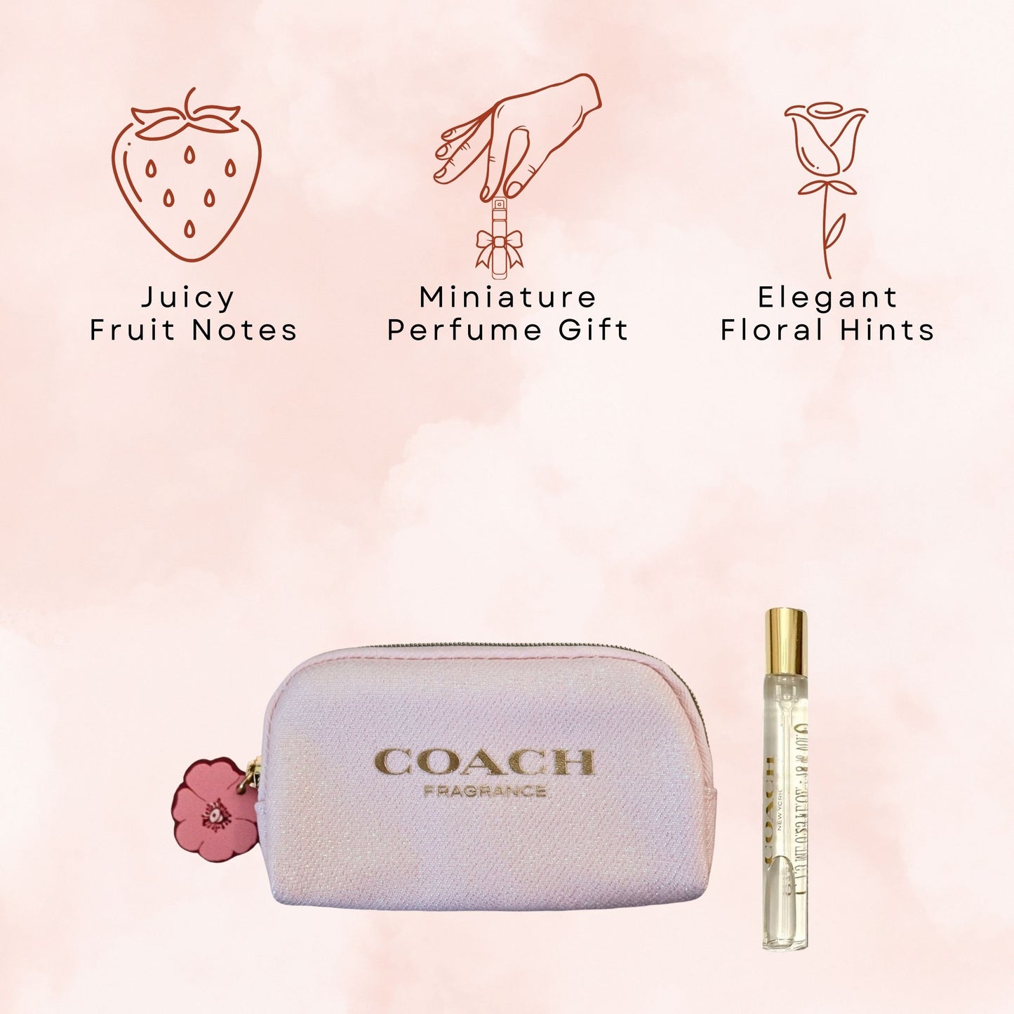 Coach Eau de Parfum for Women – Mini Travel Spray with Pouch (7.5 ml)