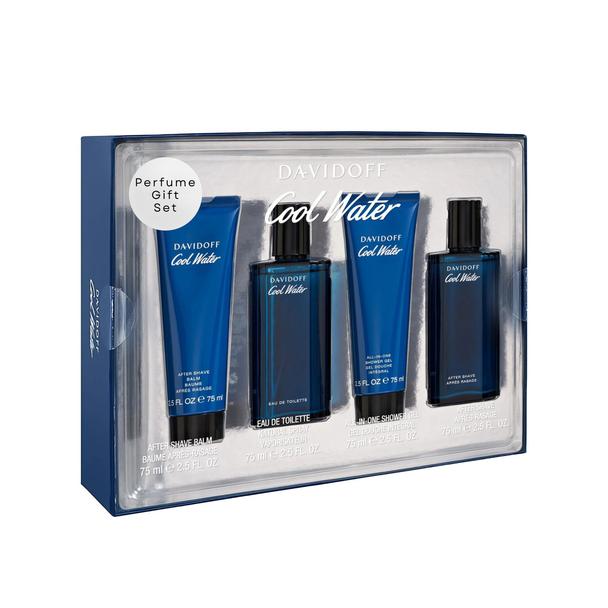 Davidoff Cool Water Cologne Gift Set for Men – 4 Piece Fragrance & Grooming Set