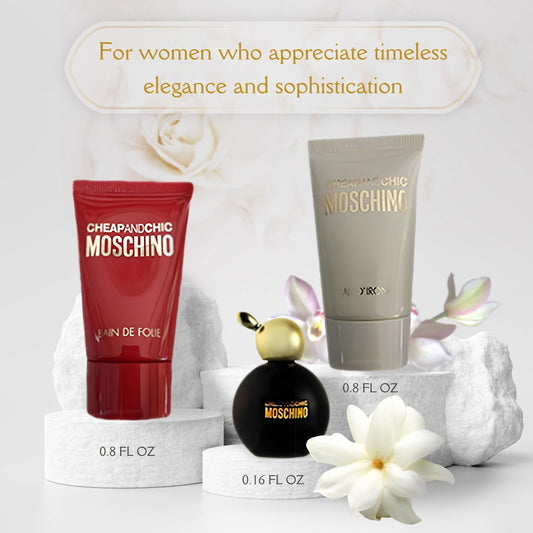 Moschino Cheap & Chic Perfume for Women Mini Gift Set – 3 Piece Travel Trio