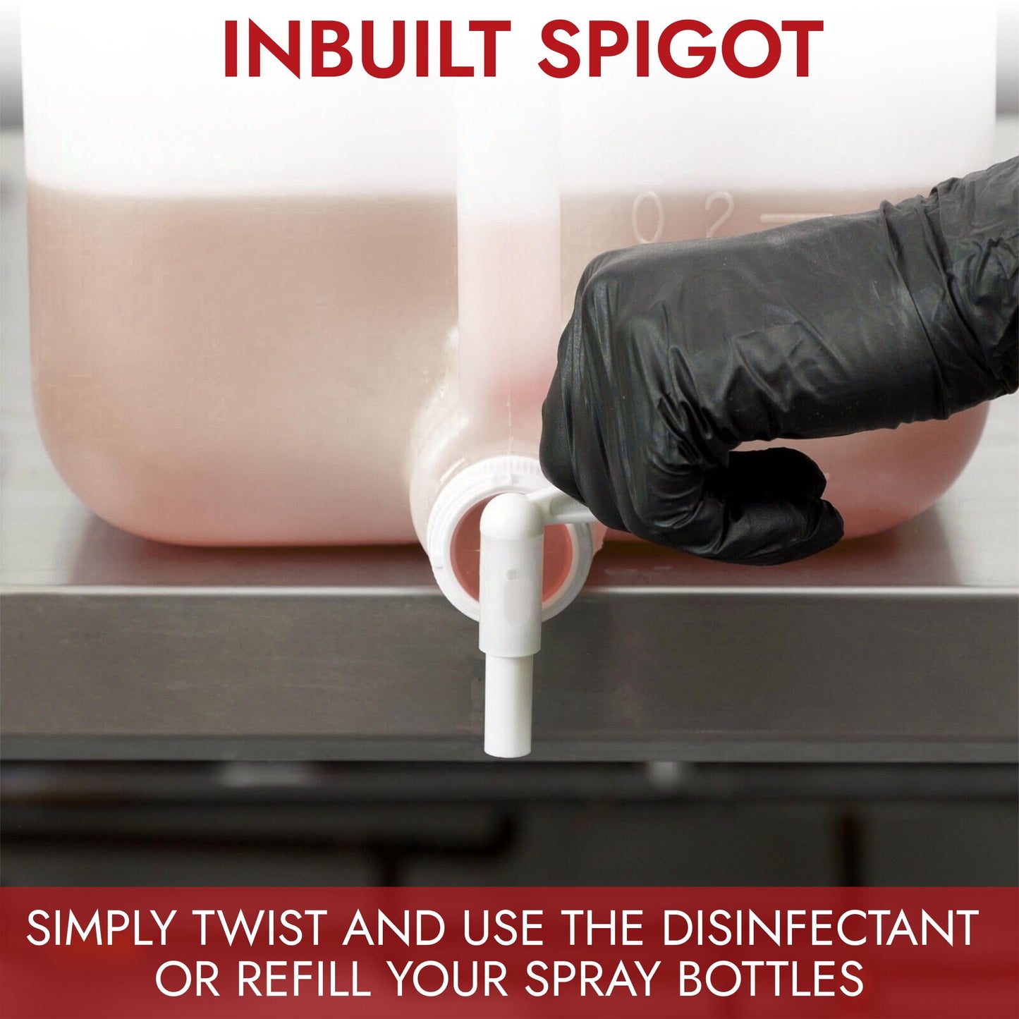 Lucasol 2.5 Gallon Chemical Dispenser - Disinfectant Mix Tank