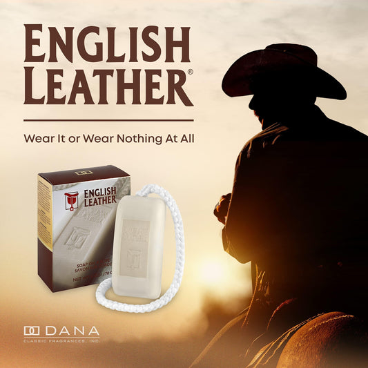 English Leather Soap on a Rope for Men by Dana, 6 oz / 170 g