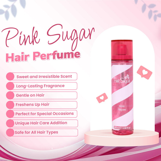 Aquolina Pink Sugar Hair Perfume – Scented Hair Mist for Women (3.4 oz)