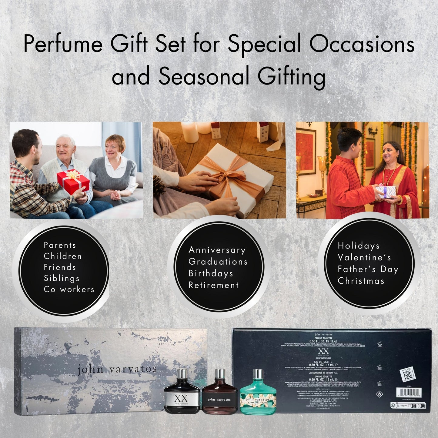 John Varvatos Perfume for Men 3 Piece EDT Mini Splash Gift Set