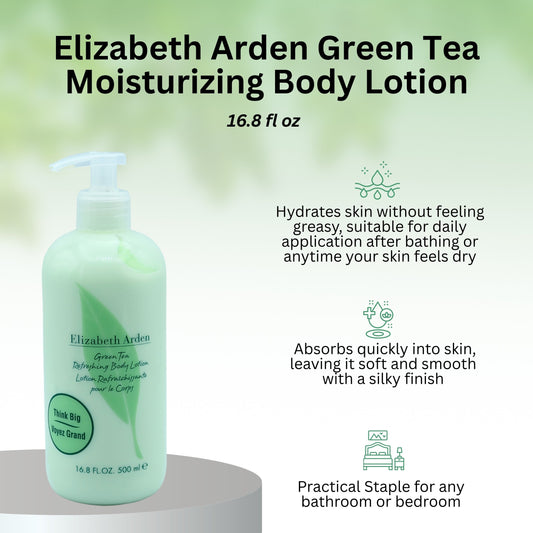 Elizabeth Arden Green Tea Body Lotion – Scented Moisturizing Lotion (16.9 oz)