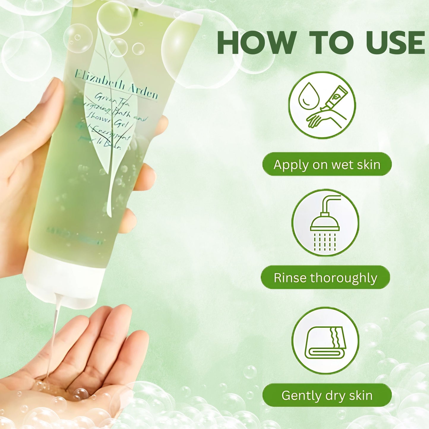 Elizabeth Arden Green Tea Shower Gel for Women – Refreshing Body Wash (6.8 oz / 200 ml)