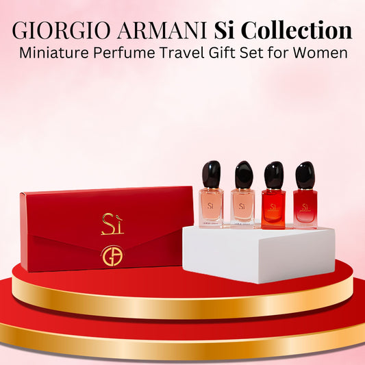 Armani Sì Mini Perfume Gift Set for Women – 4 Piece Designer Fragrance Collection