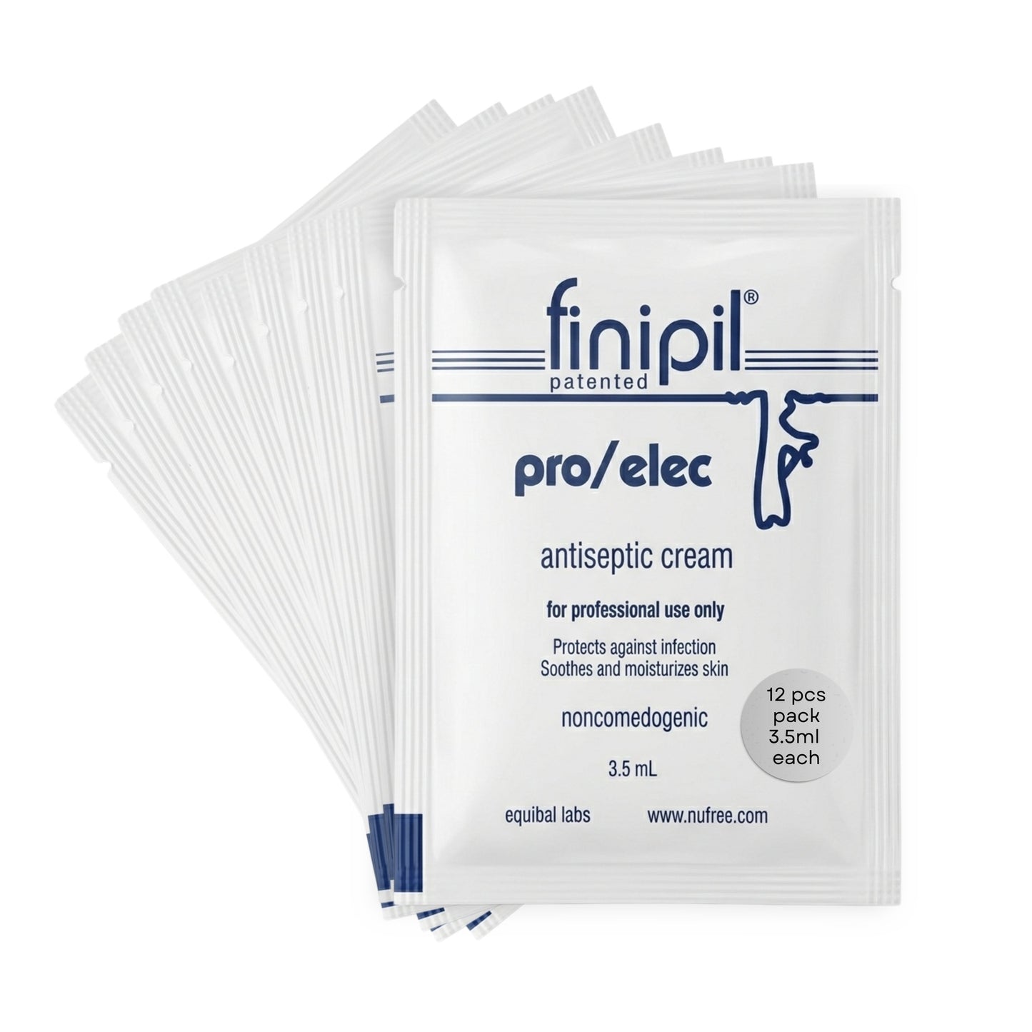 Finipil Antiseptic Cream Lotion – Post Hair Removal Treatment (12 Pack, 3.6 ml Each)