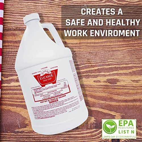 Lucasol ONE Step Hospital Grade Disinfectant – 1 Gallon All-Purpose Cleaner
