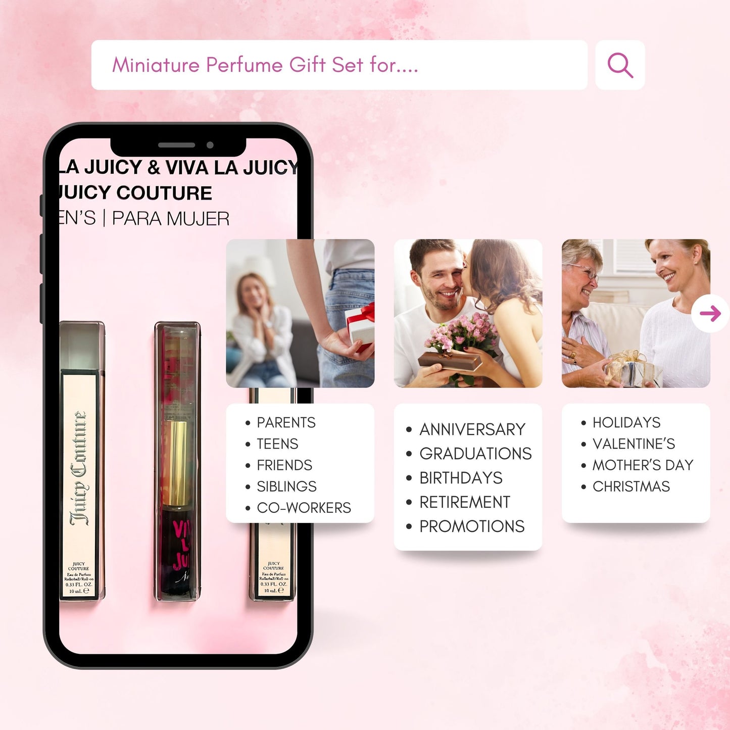 Juicy Couture Viva La Juicy & Viva La Juicy Noir and Juicy Couture Women's 3Pc Perfume Set