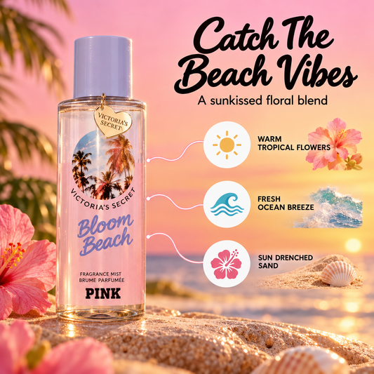 Victoria’s Secret PINK Bloom Beach Body Mist – Honeysuckle & Baydreamer (8.4 fl oz)