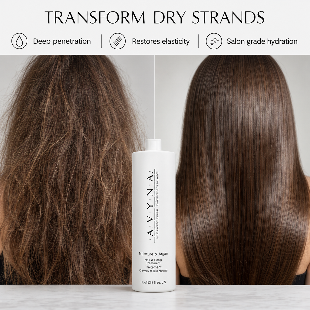 Avyna Hair Conditioner for Dry and Natural Hair With Argan Oil 33.81 oz, Off White
