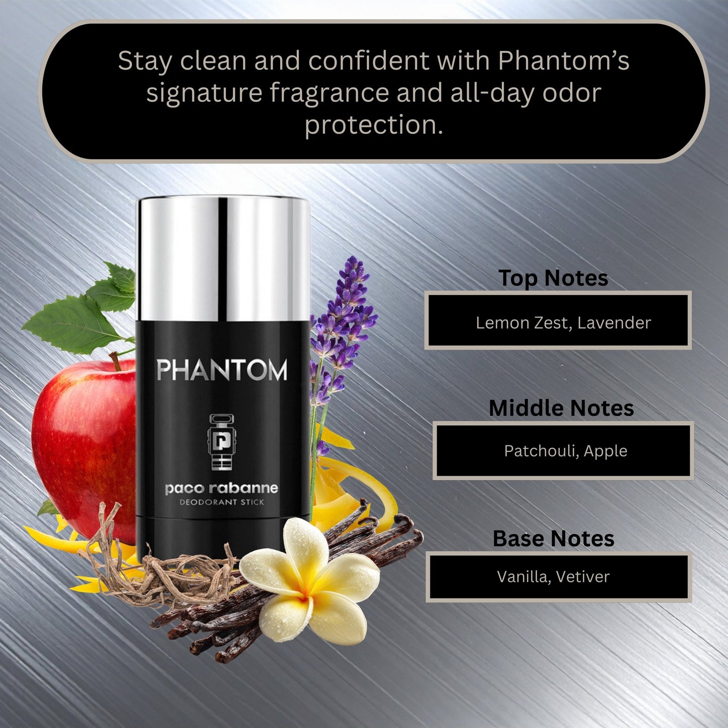PACO RABANNE PHANTOM by Paco Rabanne, DEODORANT STICK 2.5 OZ
