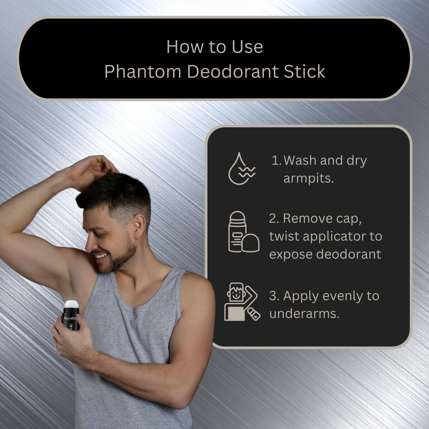 PACO RABANNE PHANTOM by Paco Rabanne, DEODORANT STICK 2.5 OZ