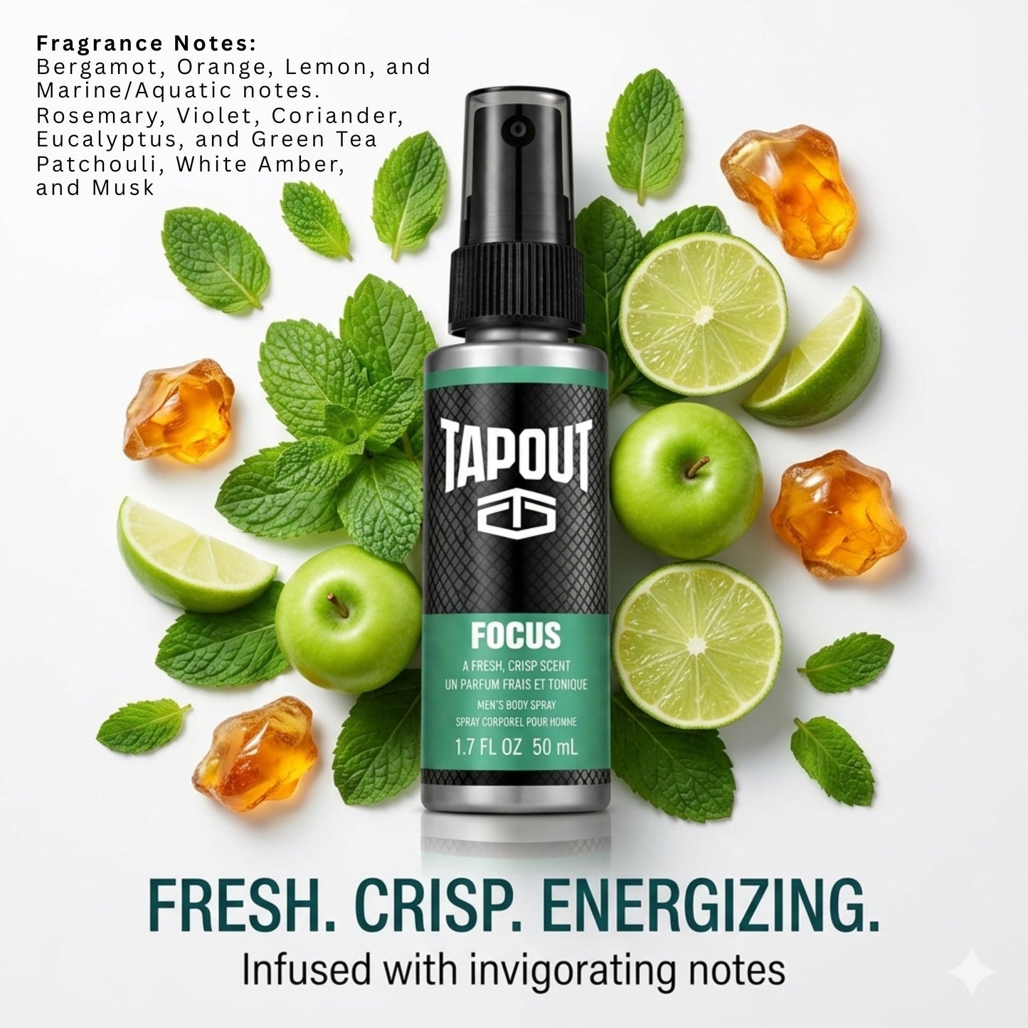 Focus by Tapout Men's Body Spray 1.5oz , pack of 1