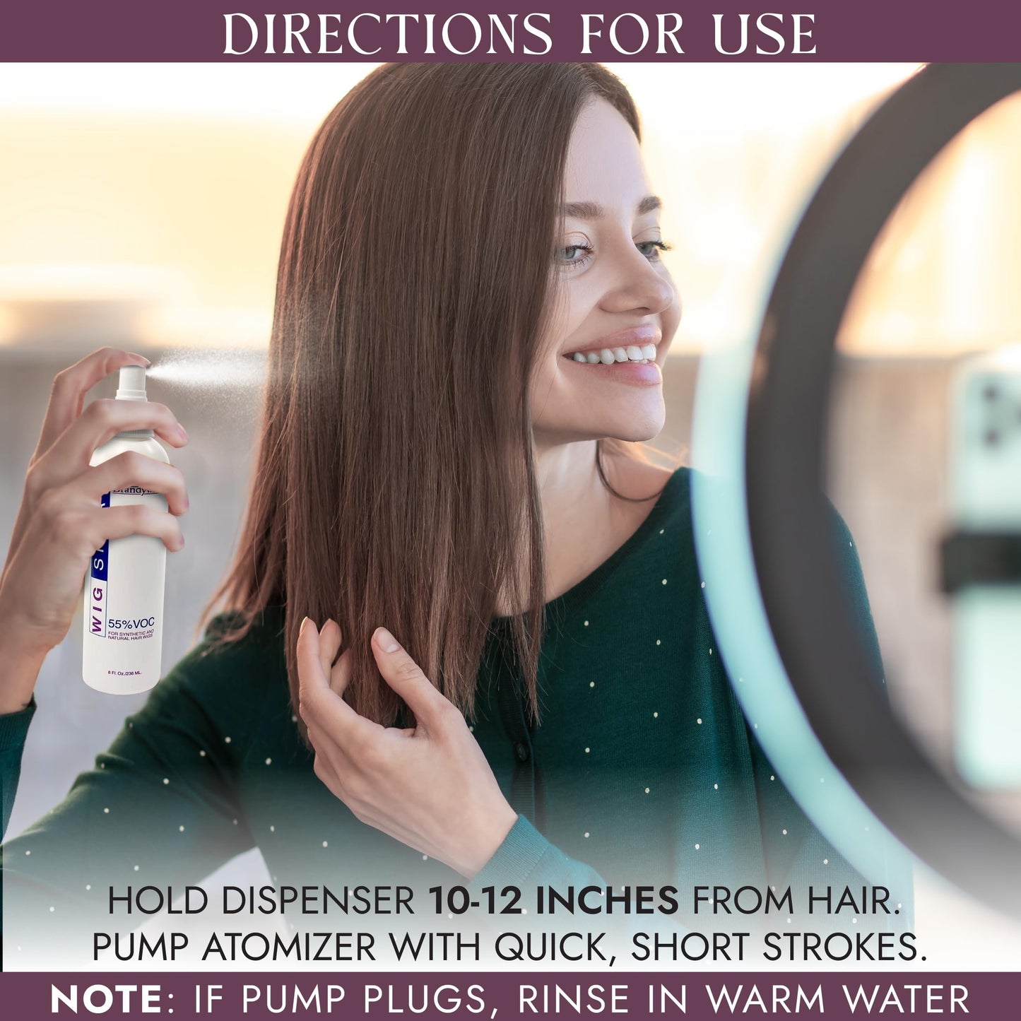 Brandywine Non-Aerosol Wig Spray for Synthetic and Natural Hair Wigs (3 Pack)