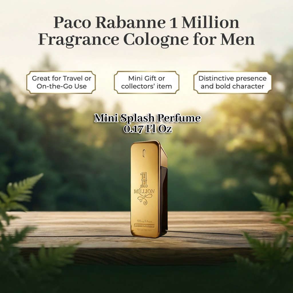 Paco Rabanne 1-Million Eau de Toilette Splash , 0.17 Fl Oz