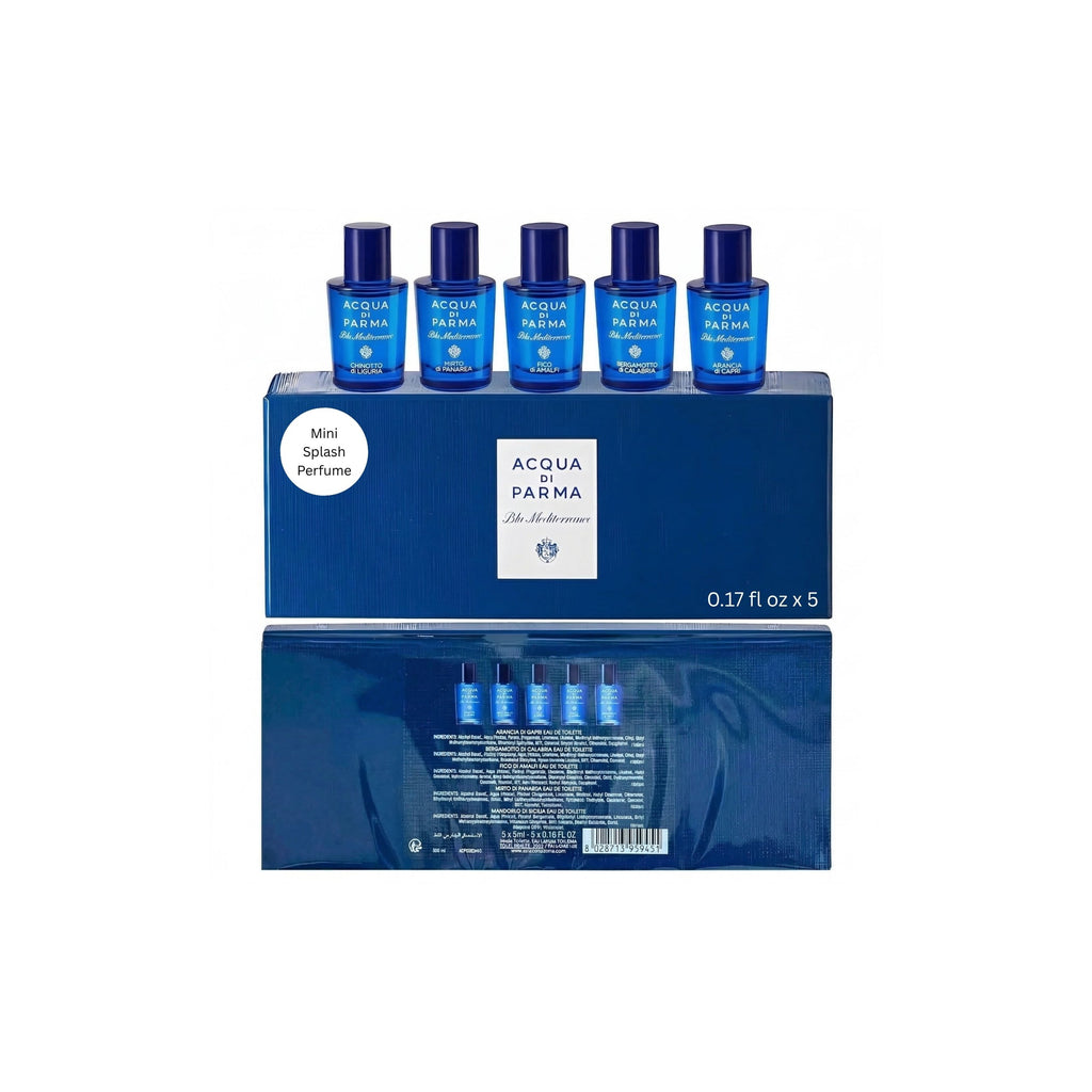 Acqua Di Parma Blu Mediterraneo Mini Gift Set – 5 x 0.16 Fl Oz EDT Splashes