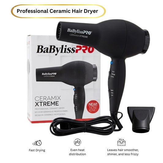 BaBylissPRO Ceramix Xtreme Professional Ceramic Hair Dryer – BAB2000 (2000W)