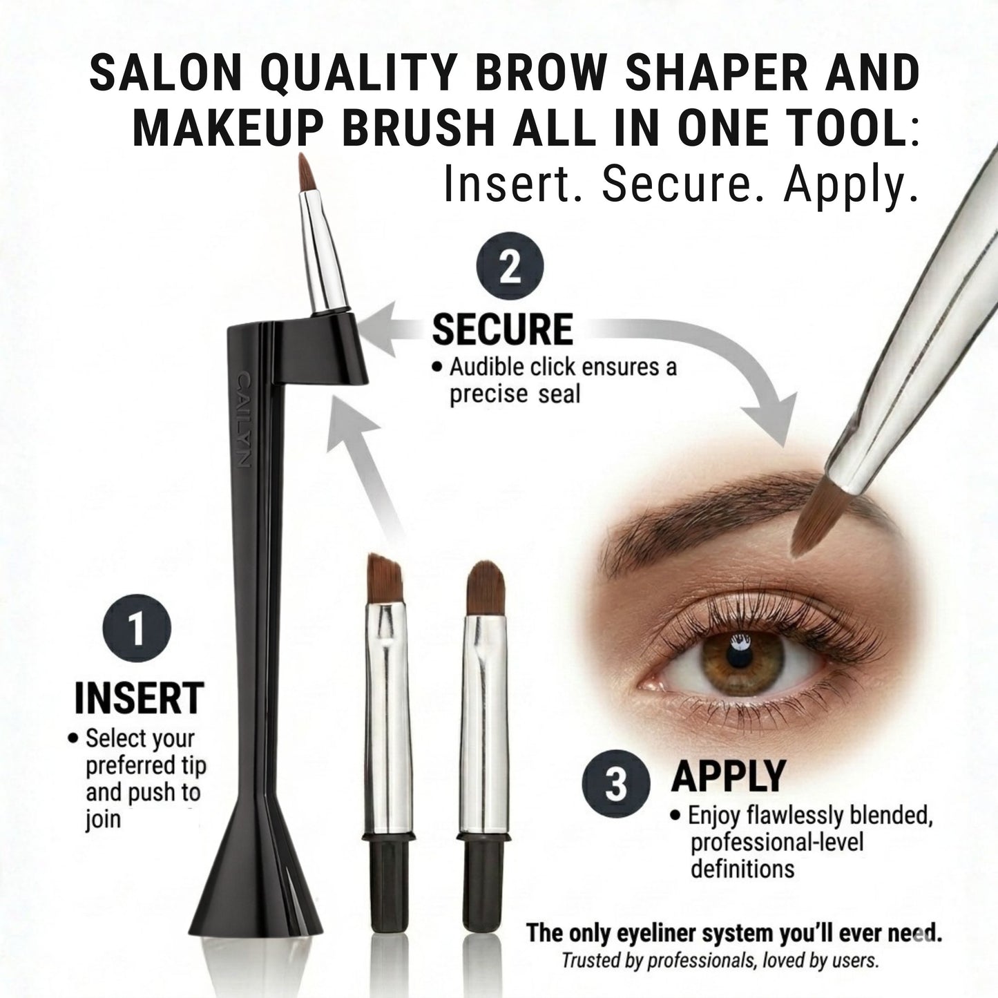CAILYN O! 3-In-1 Eye Makeup Brush