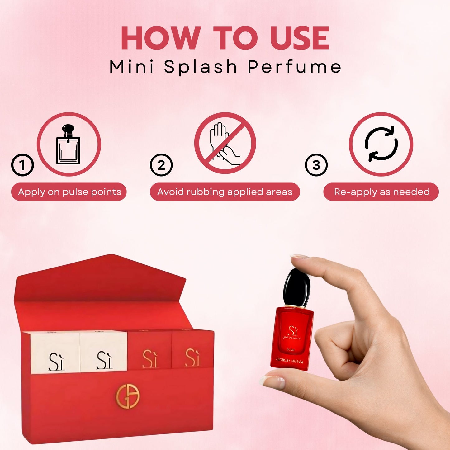 Armani Si Collection 4 Piece Mini Perfume Gift Set for Women