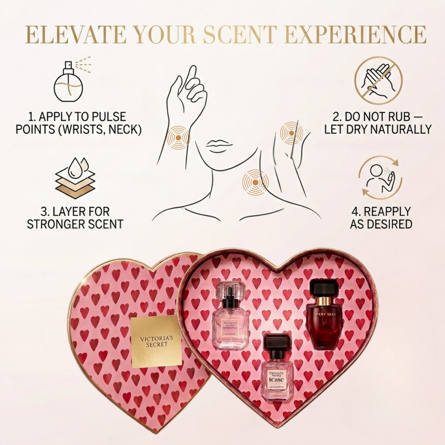Victoria’s Secret Mini Perfume Gift Set for Women (3 Piece) – Travel Size Fragrance Collection 0.25 oz Each
