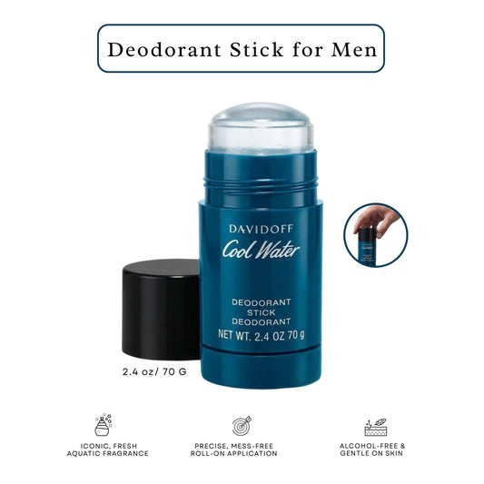 Davidoff Cool Water Deodorant Stick for Men – 2.4 oz / 70 g