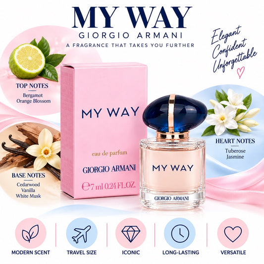 Giorgio Armani My Way Eau de Parfum Mini Dabber for Women – 0.24 oz / 7 ml Travel Size