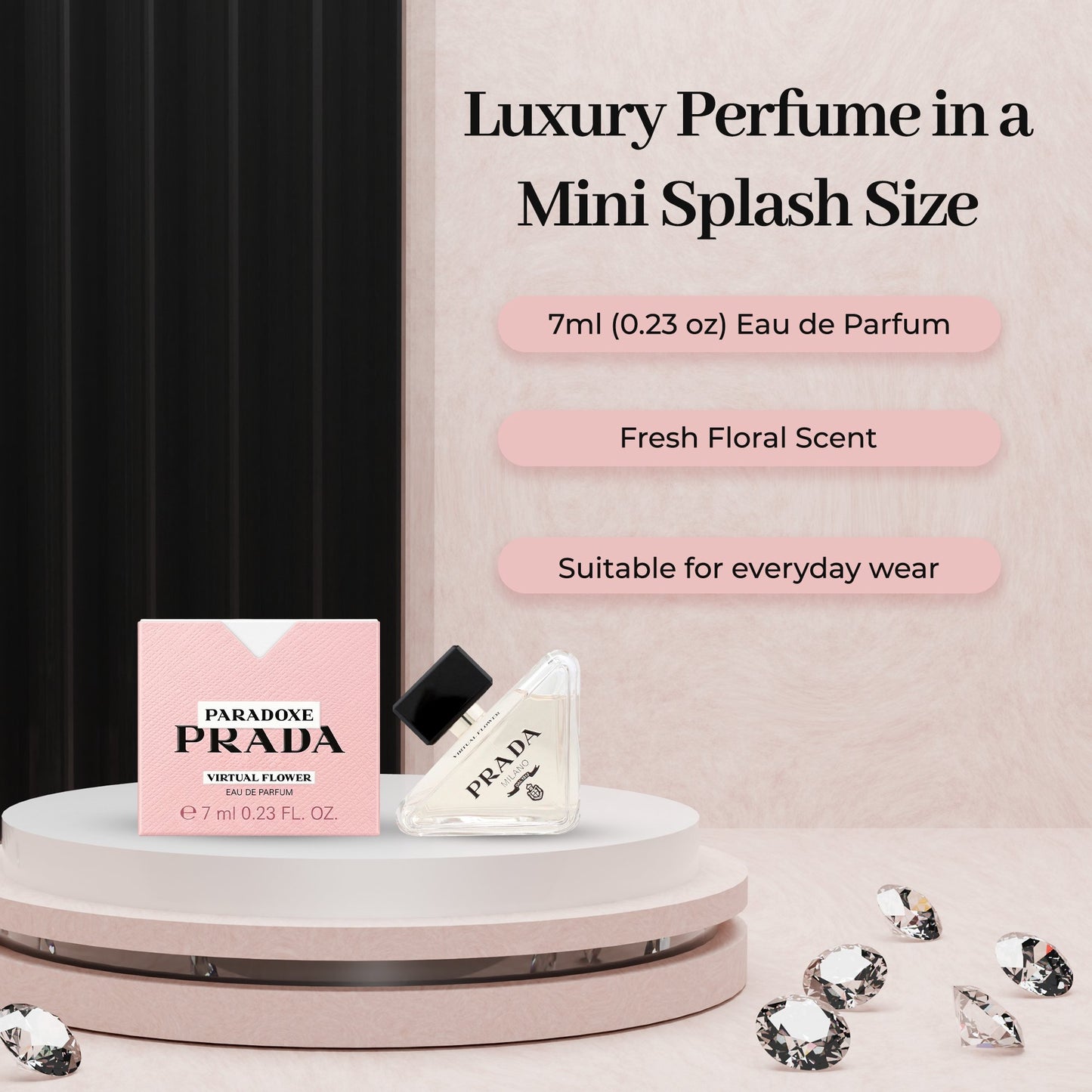 Prada Paradoxe Virtual Flower Perfume for Wome Mini Splash EDP 0.23 Fl Oz