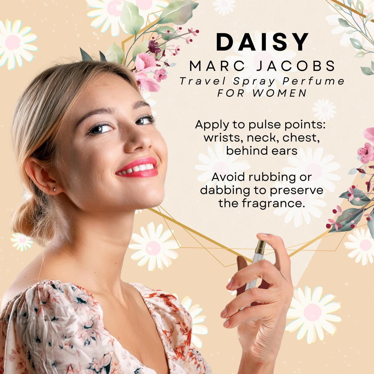 Marc Jacobs Daisy Perfume for Womens Travel Spray Gift Set