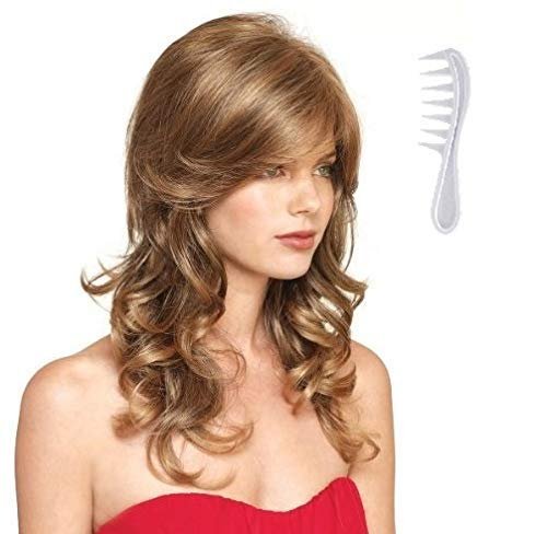 Amore BRITTANY Monofilament Wig by Rene of Paris and Wig Lift Comb - Cappuccino - Bundle 2 Items