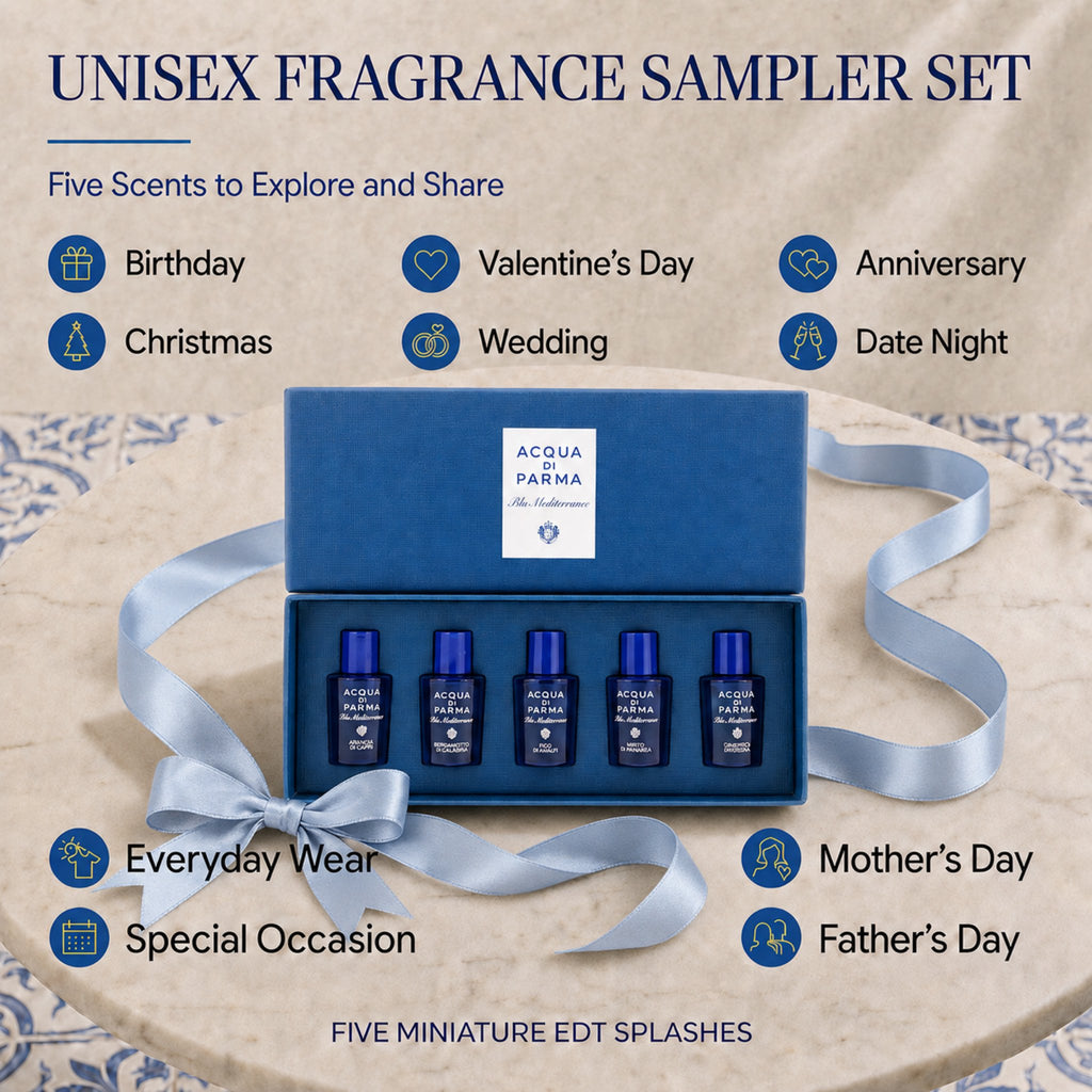 Acqua Di Parma Blu Mediterraneo Mini Gift Set – 5 x 0.16 Fl Oz EDT Splashes