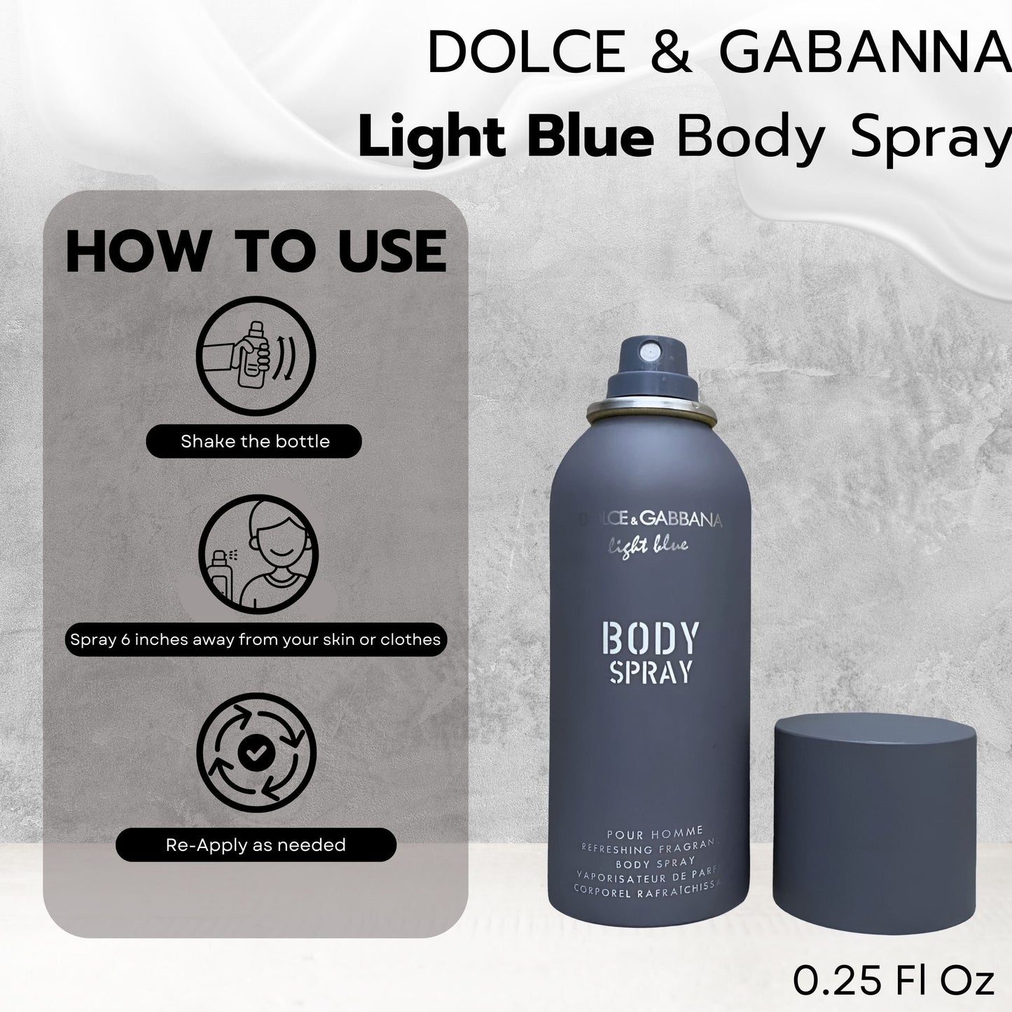 Dolce & Gabbana Light Blue Pour Homme Body Spray – 4.2 oz