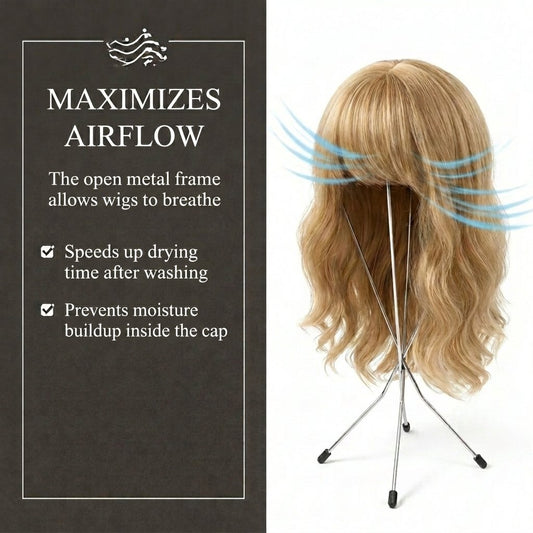 Jon Renau Metal Wire Wig Stand – Foldable Wig Holder