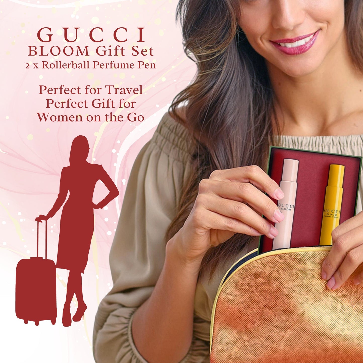 Gucci Bloom Perfume for Women Travel Spray Set EDP 2X 0.25 Fl Oz