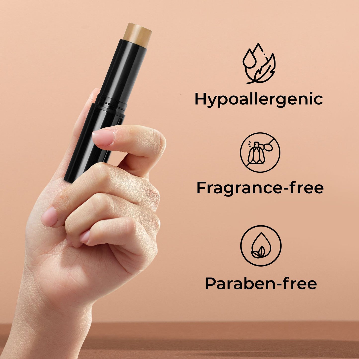 Foundation Stick SPF 15 – Full Coverage Creamy Finish Makeup Stick (Porcelain, 0.35 oz)
