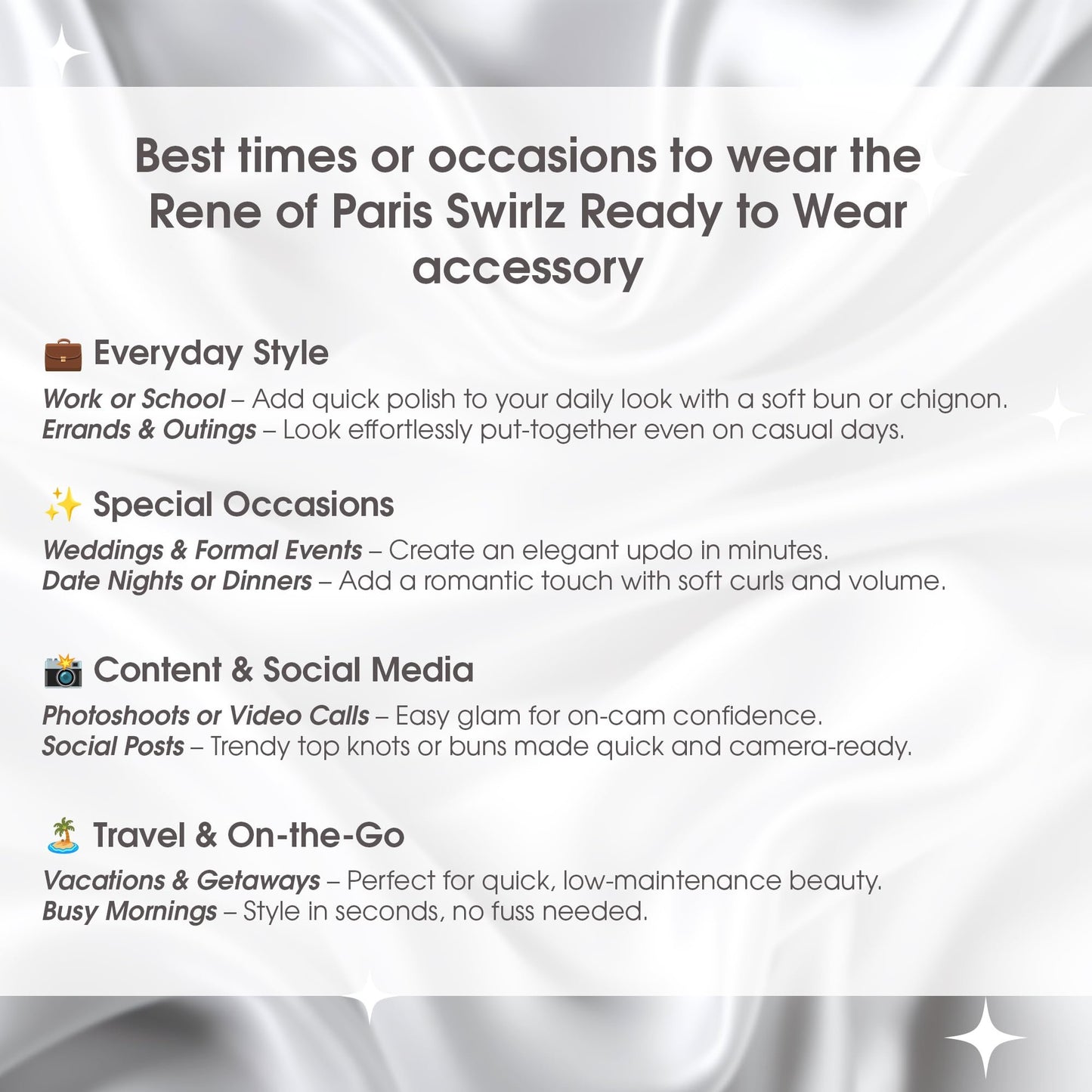 Rene of Paris Swirlz Messy Bun Hair Piece – Dark Brown Synthetic Clip-In Bun