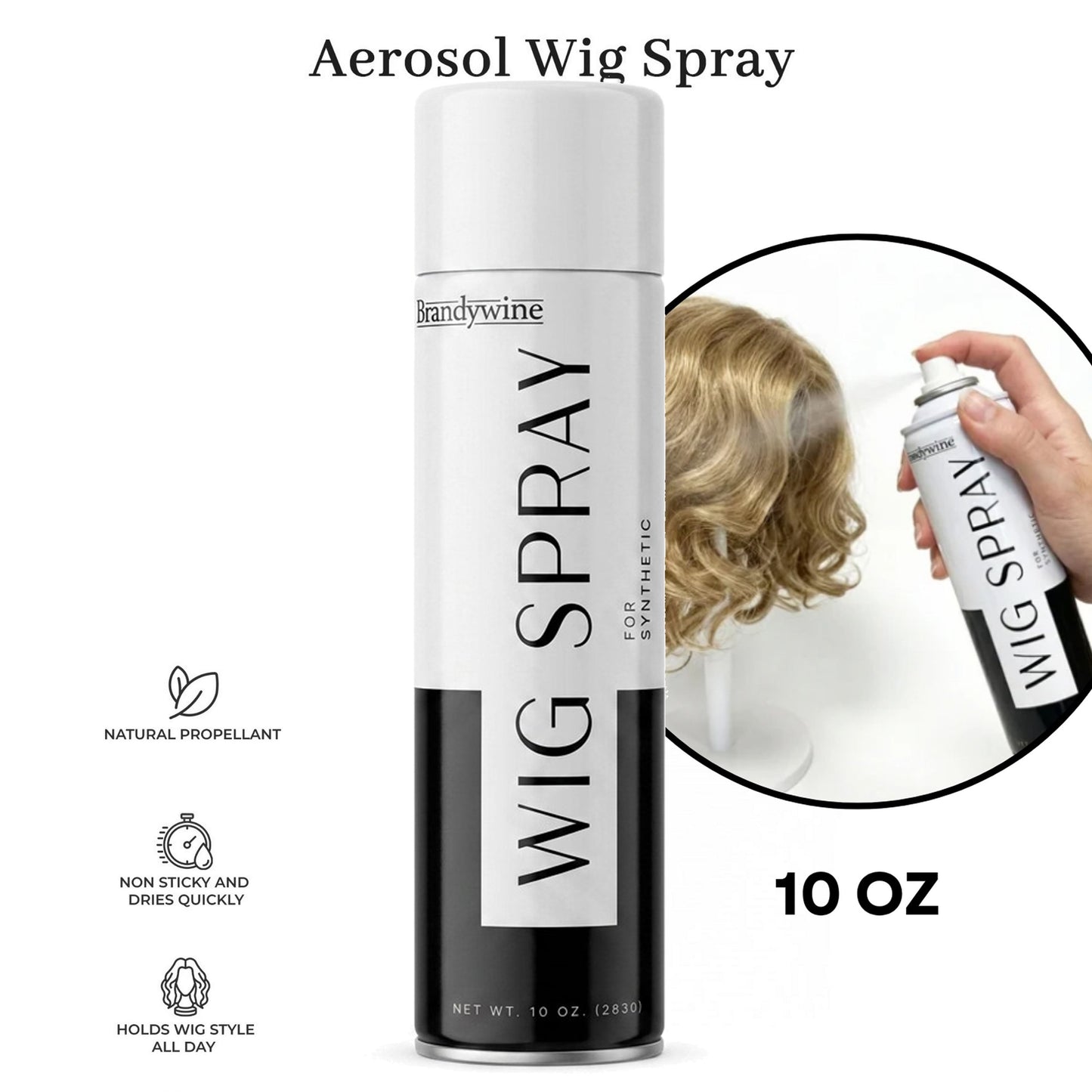Brandywine Wig Luster, Aerosol Spray, 10 Ounce